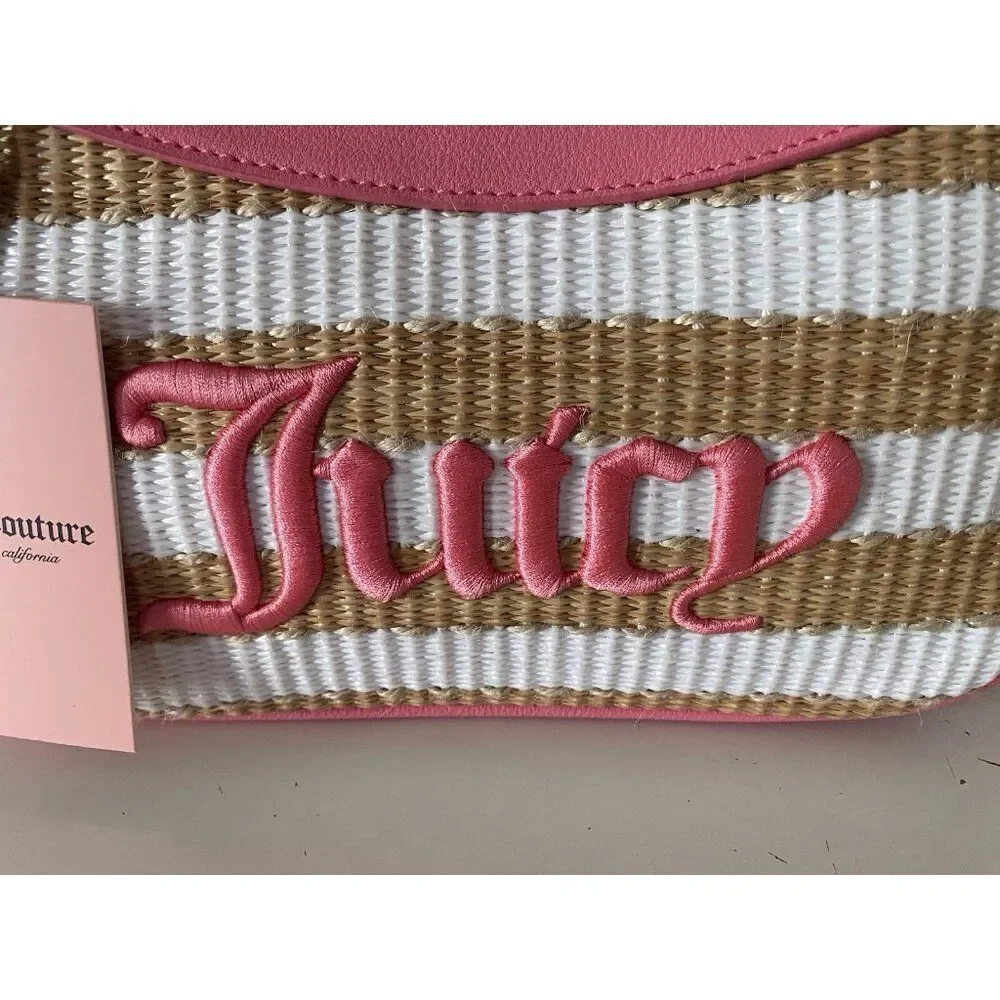 Juicy Couture Juicy‎ Gelato Shoulder Bag Natural White Pink Lemonade NEW